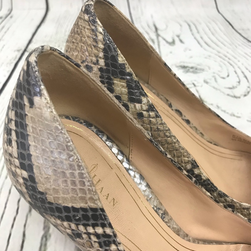 Cole Haan Heels Stiletto Snake croc skin print 7 - Picture 4 of 8